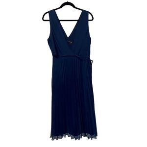 ASOS Design Navy Blue Pleated Dress Size US 8
